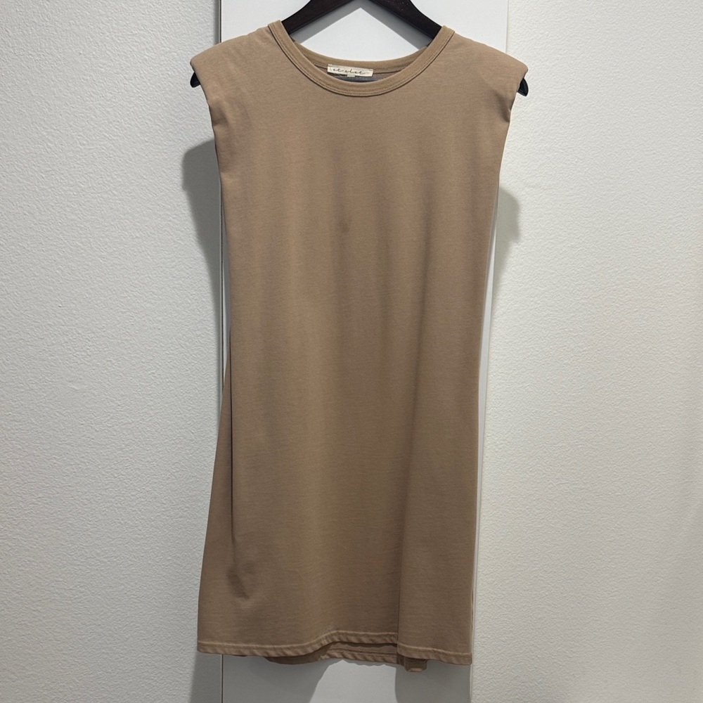 Sleeveless Tan Dress